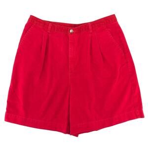 90s red pleated bermuda shorts 1990s vintage Villager Sport